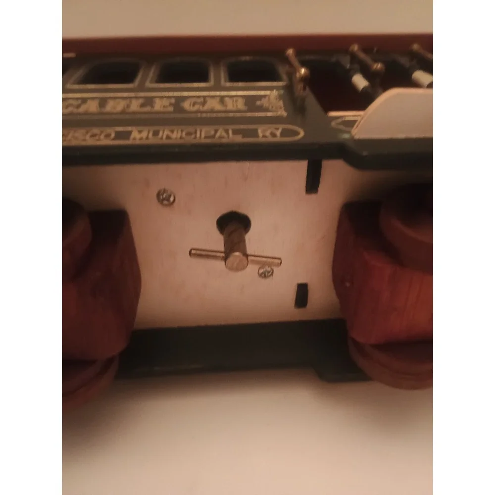 Vintage Powell & Hyde Sts San Francisco Cable Car Wind Up Musical Box Car